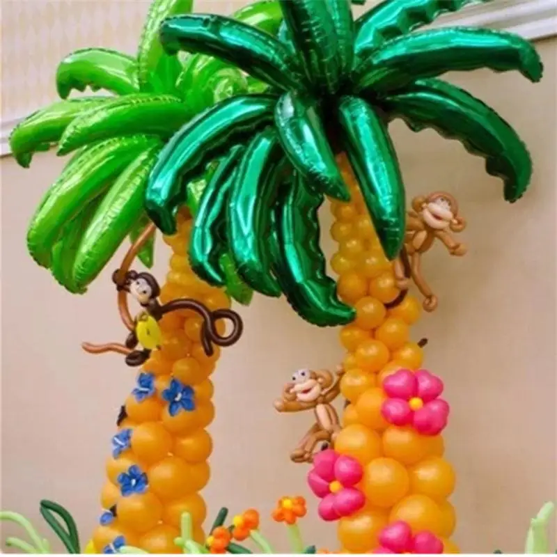 Coconut Tree Leaf Foil Balloons Birthday Party Wedding Room Decor Palm Aluminum Globos Opening Ceremony | Дом и сад