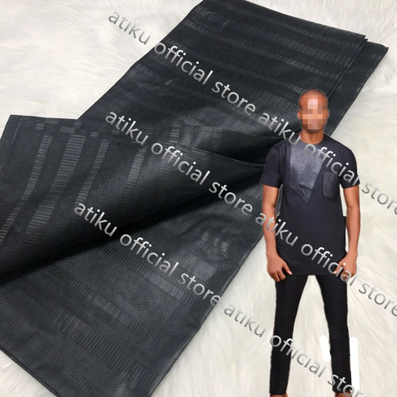 5 ярдов в штуке хорошего качества хлопок Atiku фиолетовый цвет парча atiku мужская одежда