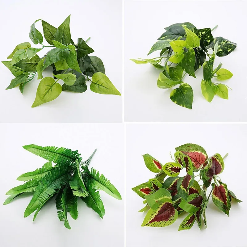 1pc 28 Styles Artificial Plants Green Loof Leaf Persian for Wedding
