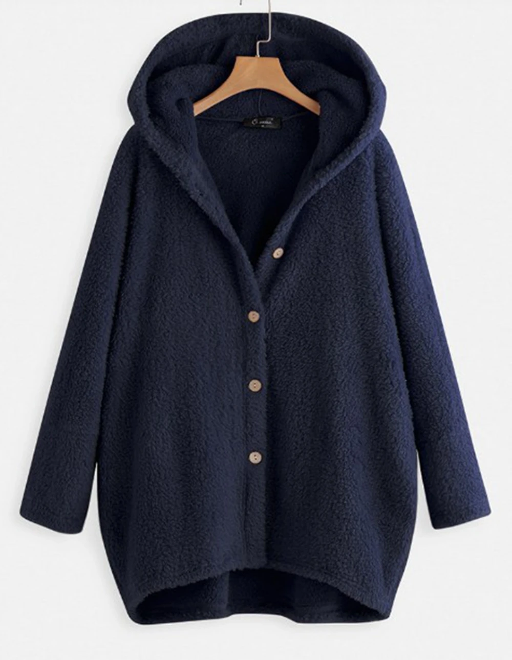 

LOOZYKIT Winter Jacket Women Solid Hooded Thick Fleece Casual Jacket Female Fashion Slim Button Coats Streetwear Jackets Mujer