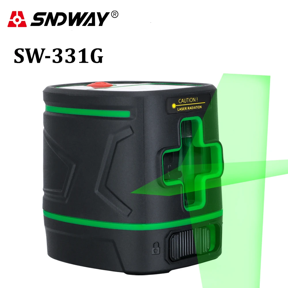 

SNDWAY Laser Level 2 Lines Vertical Horizontal Measuring Tools Rechargeable Battery Green Beam Self Leveling Level Laser Nivel