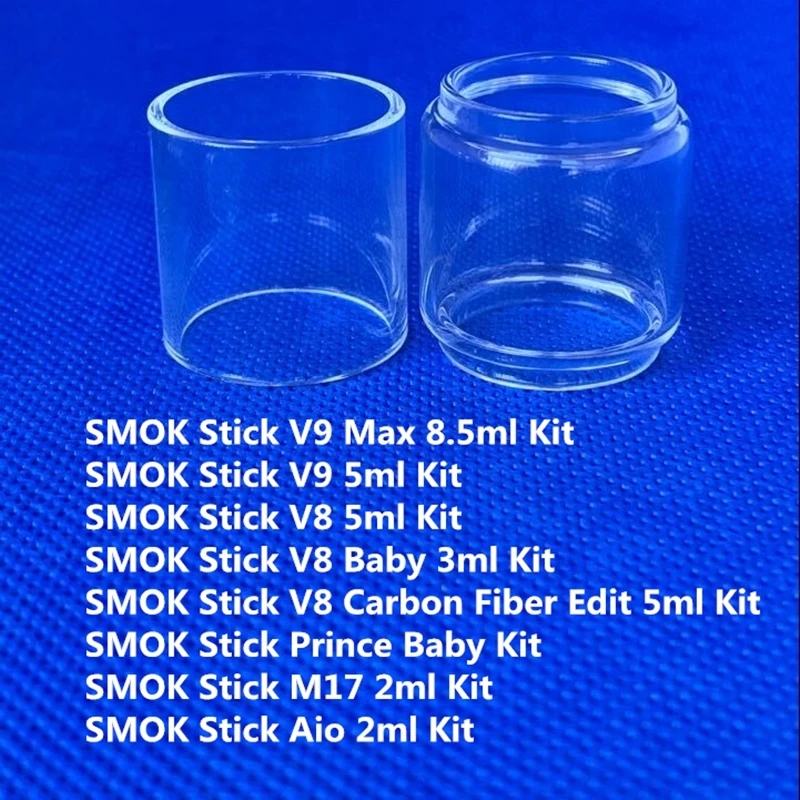 SMOK Stick V9 Max Prince V8 Baby Carbon Fiber Edit M17 Aio Kit Normal Bulb Replacement Glass Tube 2ml 3ml 4.5ml 5ml 7ml 8.5ml |