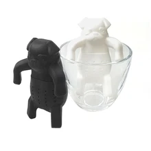 Аксессуары для дома и кухни, силиконовый мопс, собачий Чайный фильтр для инфузионного чая, Забавный силиконовый чайный чайник, чайный пакетик, фильтр для утечки чая, кухонные инструменты