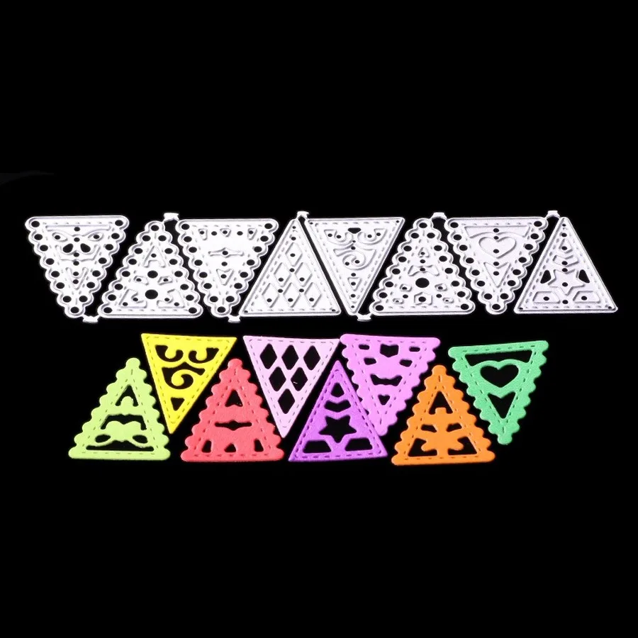 

Triangle Star Embossing Christmas Tree Metal Cutting Dies Kscrawft Die Cuts for Card Making Scrapbooking Christmas Album Decors