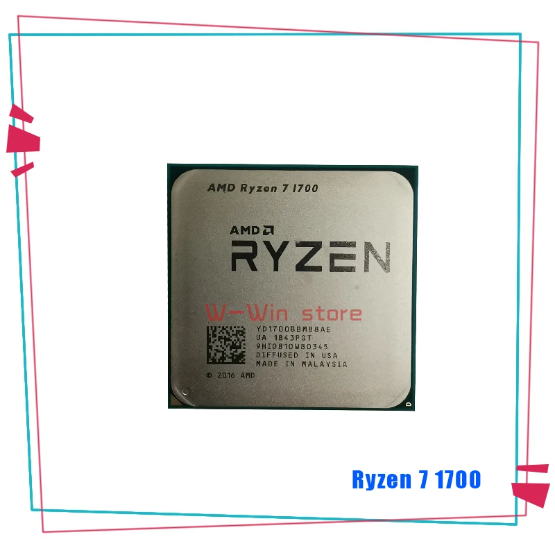 

New AMD Ryzen 7 1700 R7 1700 3.0 GHz Eight-Core Sixteen-Thread CPU Processor 65W YD1700BBM88AE Socket AM4