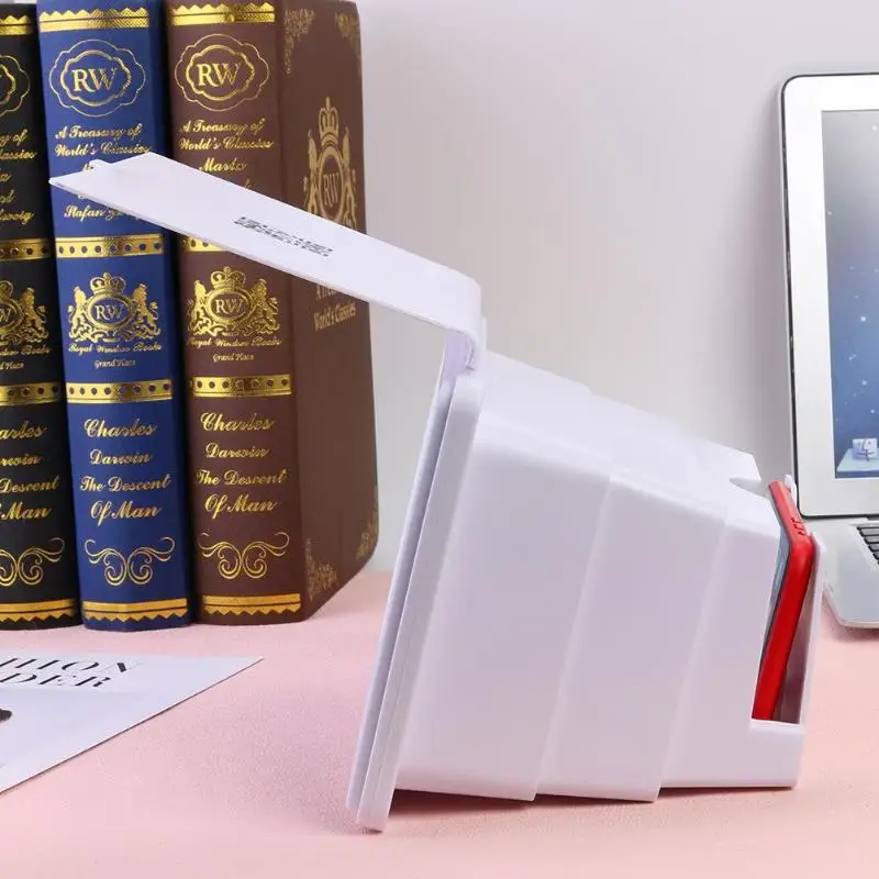 White C 12 дюймовый мобильный увеличитель для экрана телефона 3D HD видео усилитель Телескопический Кронштейн большой Экран расширения закрытая конструкция - Цвет: White C
