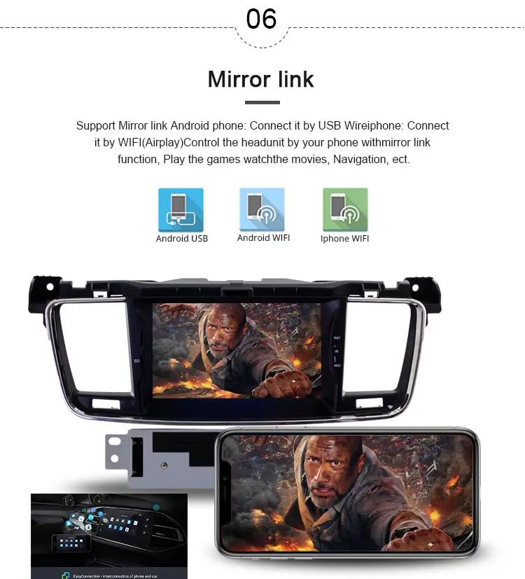 Perfect JDASTON Android 9.0 Car DVD Player For PEUGEOT 508 Stereo GPS Navigation multimedia Player 1 Din Car Radio Steer Wheel Control 6