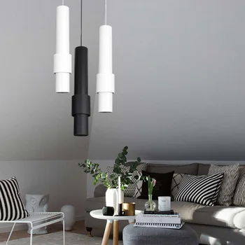 

led Pendant Lamp Long Tube lamp Kitchen Island Dining Room Shop Bar Decoration Cylinder Pipe Pendant Light Kitchen Lamp