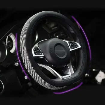 

15 Inch Steering Wheel Cover Shiny Rhinestone 1 pc Accessories Interior