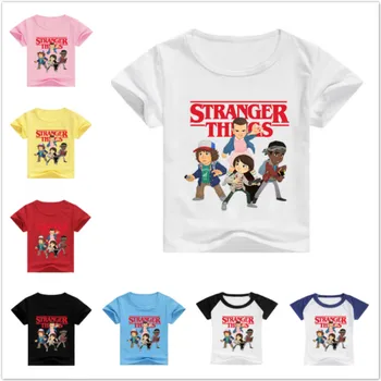 

Children Summer Short Sleeve T-Shirt Kids Anime Stranger Things Season Print T Shirts For Baby Costume Boy Girl Tops Tee Clothes