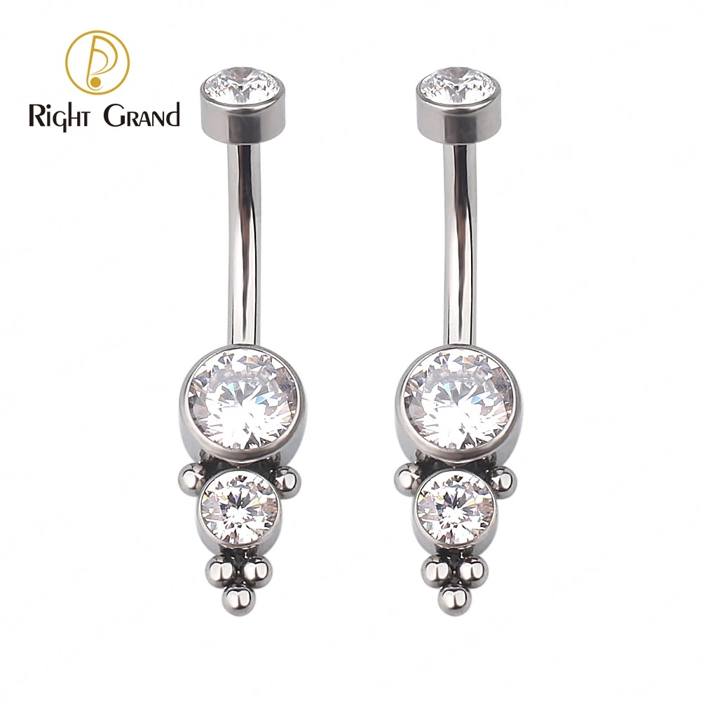 Piercing Para Ombligo De Plata Piercing Ombligo Titanio - 14G