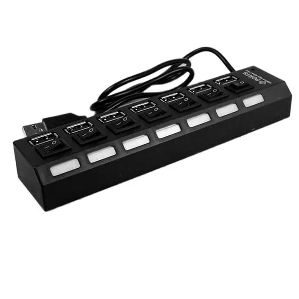 CARPRIE USB коммутатор 7 порт вкл/выкл переключатель USB 2,0 концентратор высокая скорость для ПК адаптеры для ноутбуков планшетный ПК телефон USB Hubs-L930