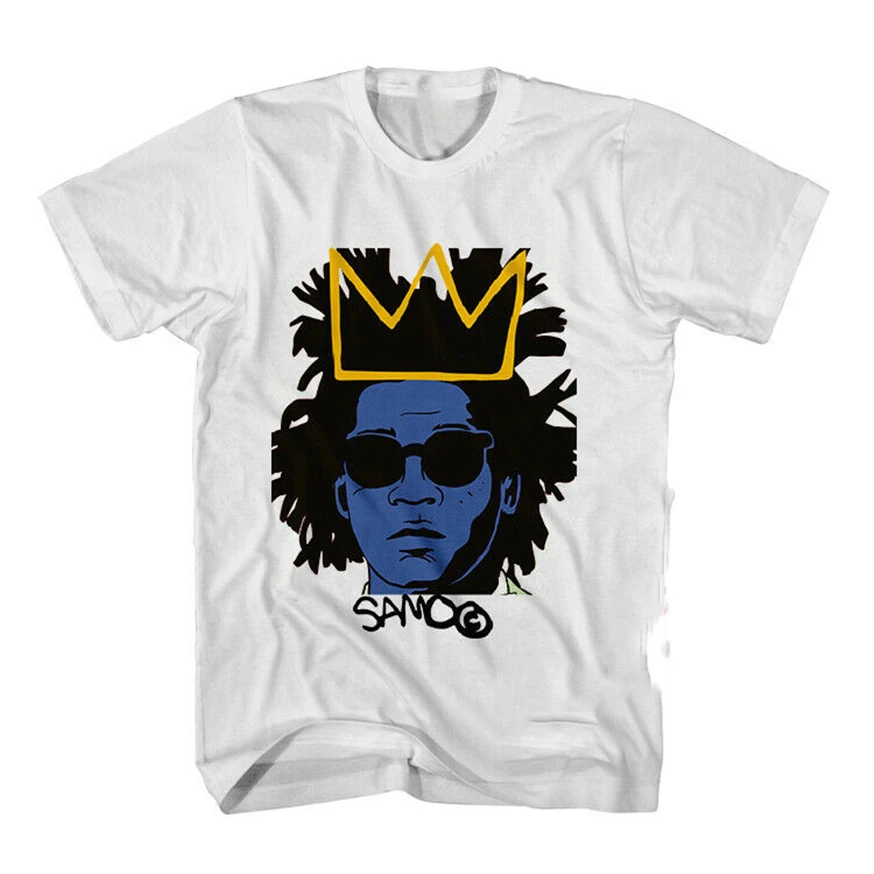 

Samo & Jean-Michel Basquiat Crown Short Sleeve Shirt Size S - 2Xl Apparel Casual Tee Shirt