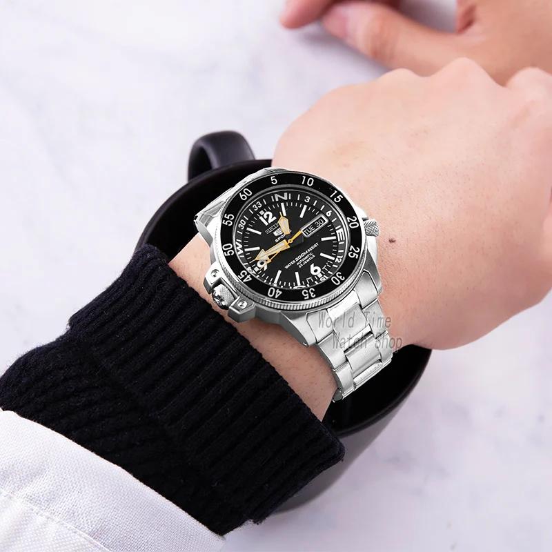 Часы seiko мужские с 5 автоматическими часами брендовые водонепроницаемые