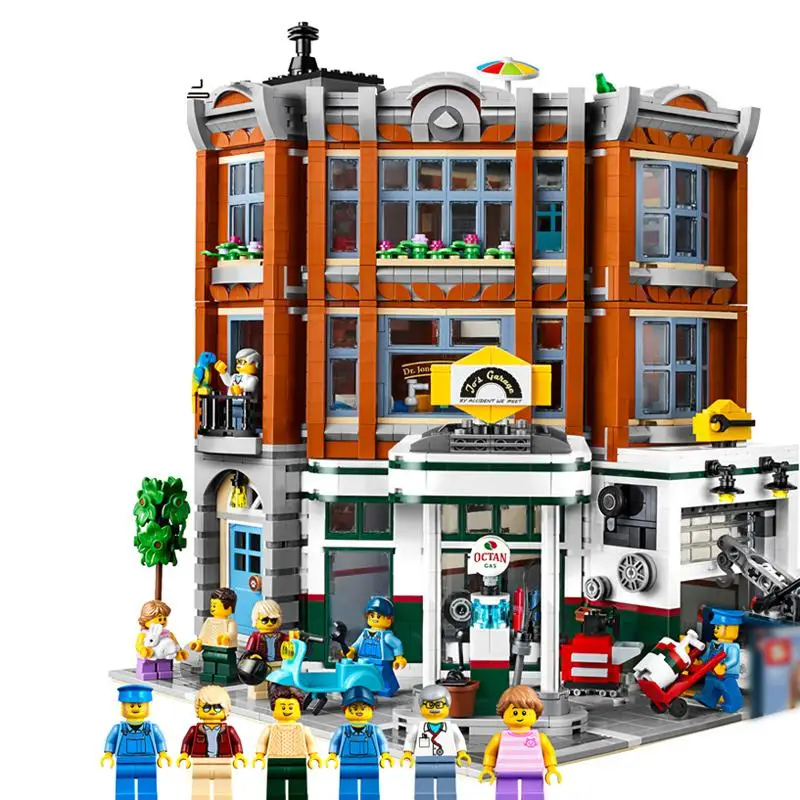 

legoinglys DG006 Corner Garages Set Assemblage 2569 Pcs Building Series Blocks Bricks Kids Toys Collectable Gifts 10264 15042