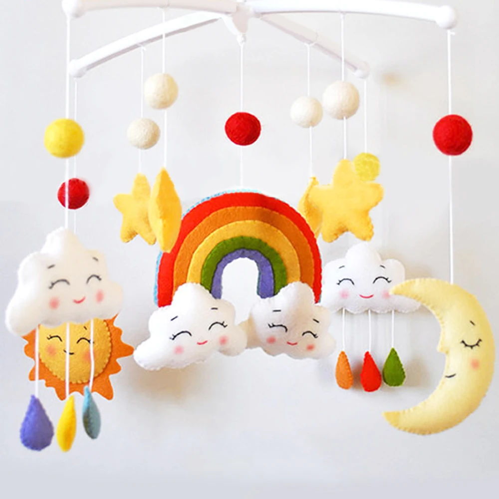 Baby Toys 0 12 Months DIY Rattles Baby Mobile For Crib Cartoon Bed Bell Material Package 2