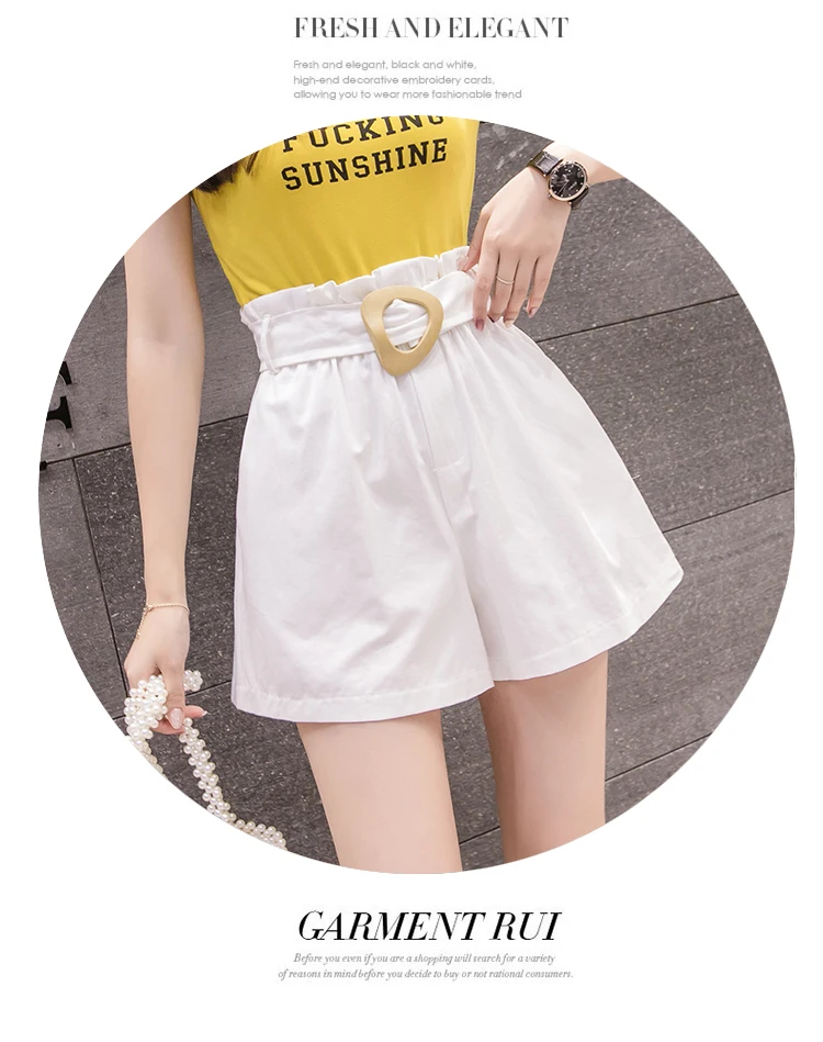 New autumn High waist Elastic shorts women fashion elegant Korean version female shorts