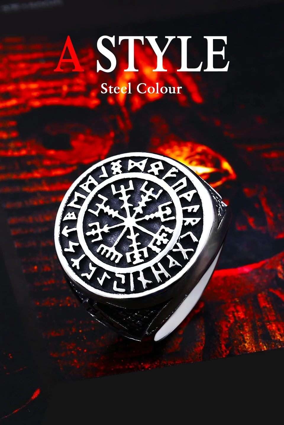 Байер 316L нержавеющая сталь для мужчин нос кольцо викингов Vegvisir амулет Odin руны Pagan Valknut Миф ювелирные изделия по оптовым ценам LR604