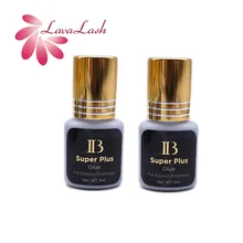 

2 Bottles IB Ibeauty Super Plus Glue Black 1-2 Seconds Duration 5-6 Weeks For Eyelash Extension Glue Gold Cap 5ml Original Korea