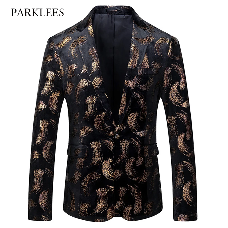 Luxe Merk Leopard Print Blazer Mannen 2019 Nieuwe Single Button Mens Jasje Night Club Stage Party Chaqueta Traje Hombre 5XL Luxe Merk Leopard Print Blazer Mannen 2019 Nieuwe Single Button Mens Jasje Night Club Stage Party Chaqueta Traje Hombre 5XL