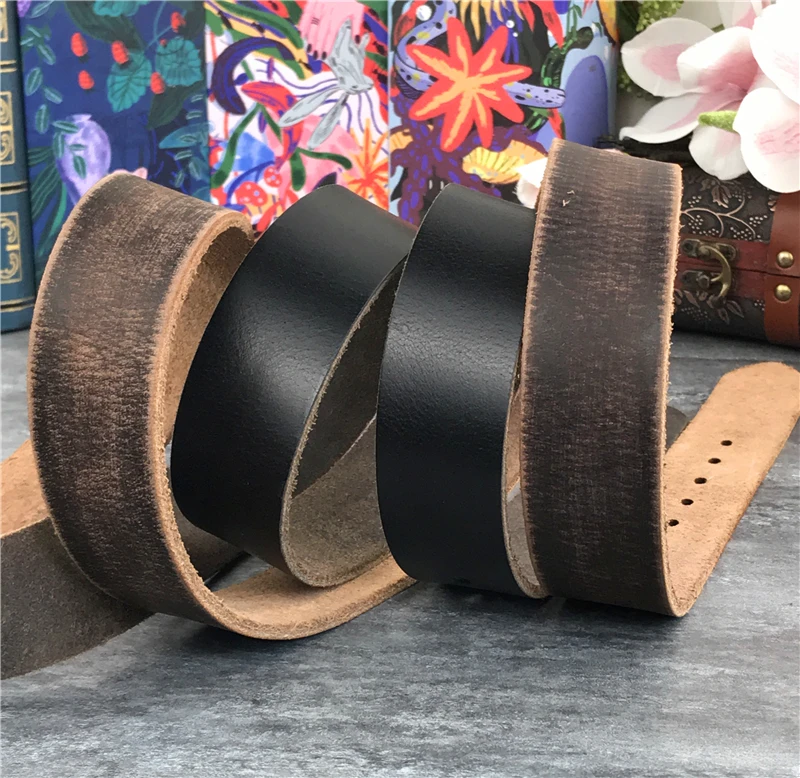 mens leather belt straps without buckle