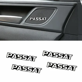 

4pcs car audio decorate 3D Aluminum Badge Emblem Sticker For Volkswagen VW Passat B5 Jetta Bora Golf MK4 Polo Car Styling