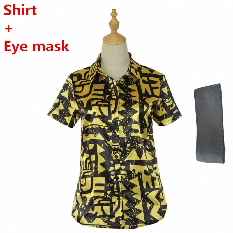Странные вещи, футболка, костюм 11 Джима хоппера, 3D принт, желтая футболка с короткими рукавами, блузка, женская рубашка, для мужчин и девочек - Цвет: shirt eye mask