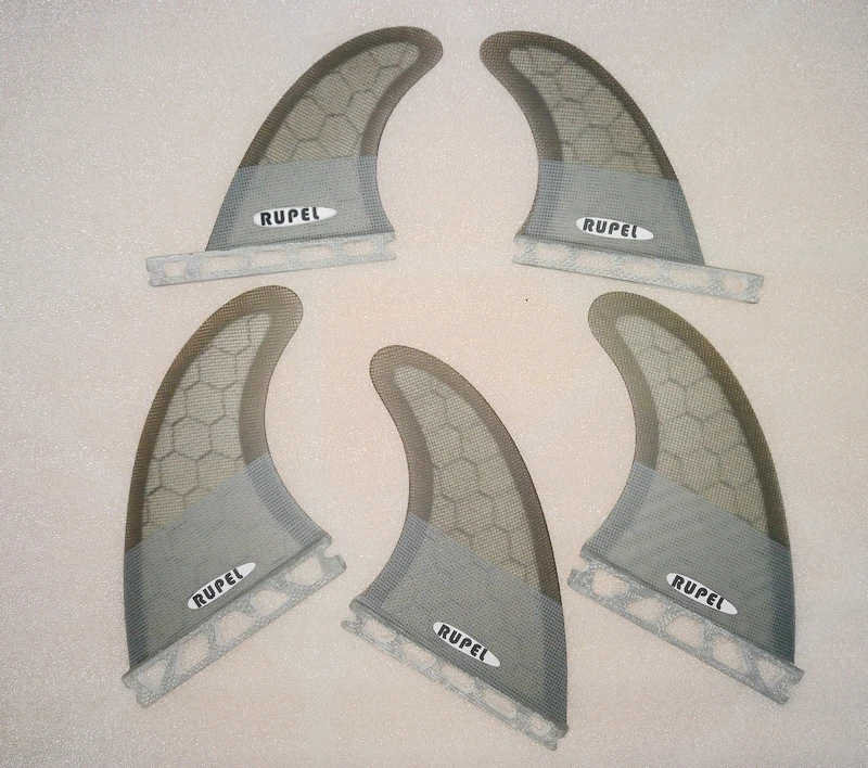 Large Mesh Future FCS II Surfing Fins Cool Gray Surf Fin GL+G5 Surfboard Fins FB 5pcs/set