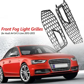 

Hot Sale Front Fog Light Grilles Delicate Design For Audi B8.5 A4 S4 S-Line Bumper Front Fog Light Grilles Honeycomb Mesh Gril