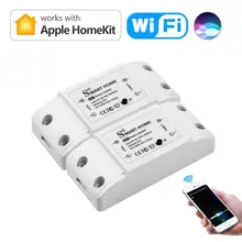 4 /2/1 pces um pacote interruptor wi fi relé casa inteligente módulo homekit 2.4ghz 110v 220v universal disjuntor casa inteligente para lâmpada led
