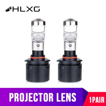 

hlxg 2 pcs H11 9005 headlamp Lens Projector led fog lights car light assembly car fog lamp headlight bulb 6000K white Bright 12V