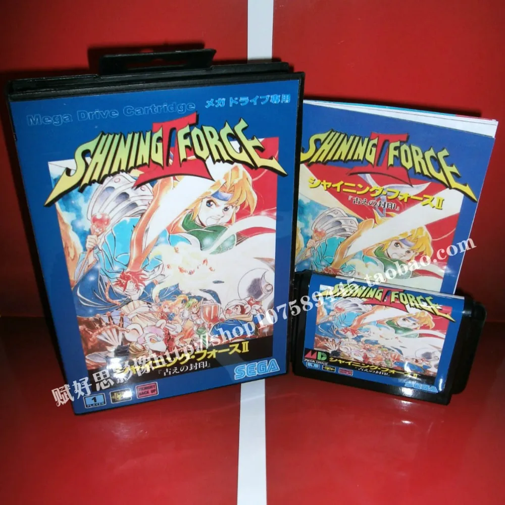 Картридж Sega MD game - Shining force II 2 с коробкой и руководством для 16-битной игровой