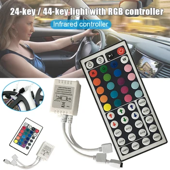 

Spot 24/44 Key Mini Infrared Remote Controller for RGB LED Light Strip DC 12V M8617