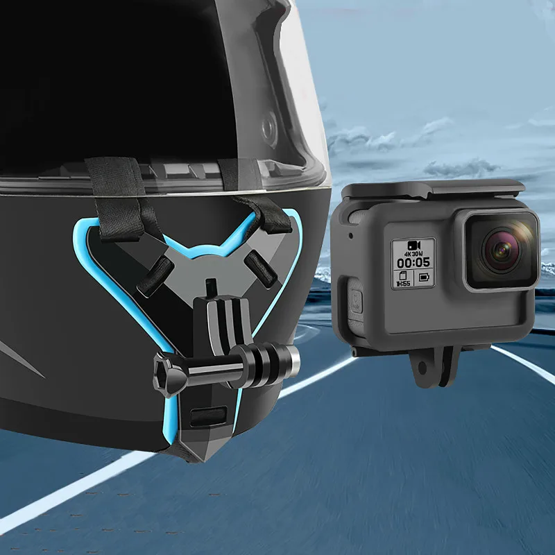 Полное лицо шлем подбородок держатель для GoPro Hero 8 6 5 SJCAM мотоциклетный шлем подбородок Стенд камеры аксессуары для GoPro Hero 8