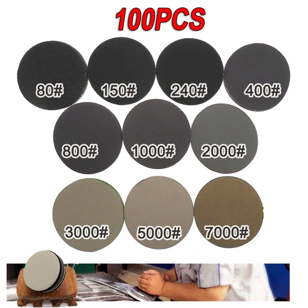Шлифовальные диски наждачная бумага 2 дюйма 50 мм 80 100 грит 7000 шт.|Шлифовальный