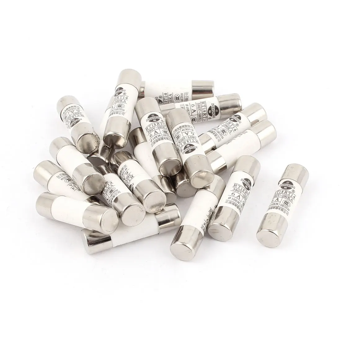Предохранители для автомобильного картриджа uxcell 250V 5x25mm 6A 380V 20 шт