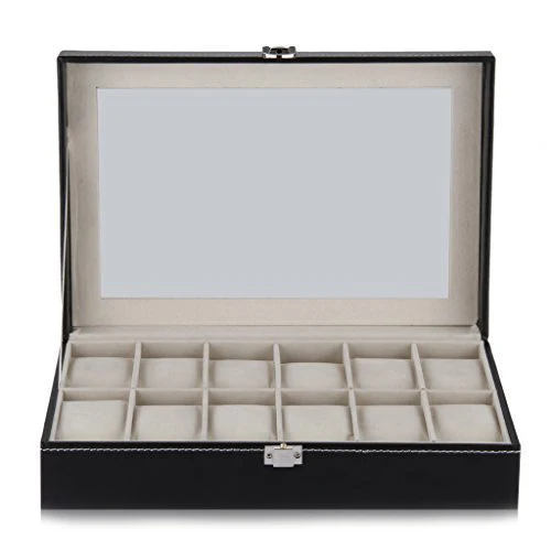 

12 Grid Watch Display Case Wrist Watch Storage Box Jewelry Storage Organizer