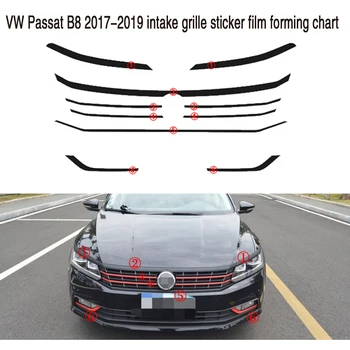 

Colorful Grille Grill 3D 5D Carbon Fiber Stickers And Decals Car-styling For Volkswagen VW Passat B8 2017-2019 Accessories