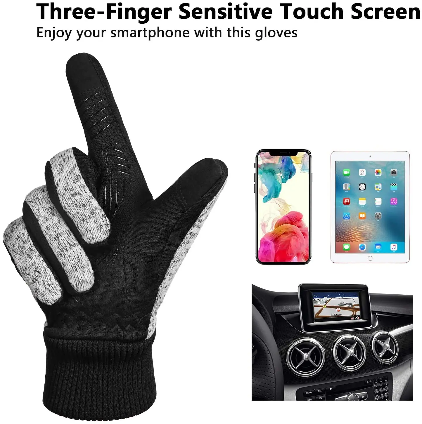 Winter Gloves -10℃ 3M Thinsulate Thermal Gloves Coldproof Warm Running Gloves Touchscreen Road Bike Cycling Gloves for Men Women 2