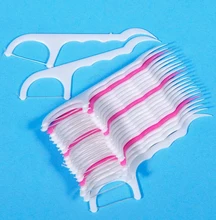 50 sztuk jednorazowe nici dentystyczne dentystyczne czyszczenie zębów Stick 7cm niciowykałaczka szczoteczka międzyzębowa nić dentystyczna na czyszczenie zębów tanie tanio YOVIP CN (pochodzenie) dla dorosłych