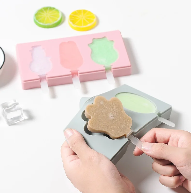 Силиконовые формы для мороженого DIY домашние Формы Для Мороженого подносы для льда производитель кухонных принадлежностей WB666