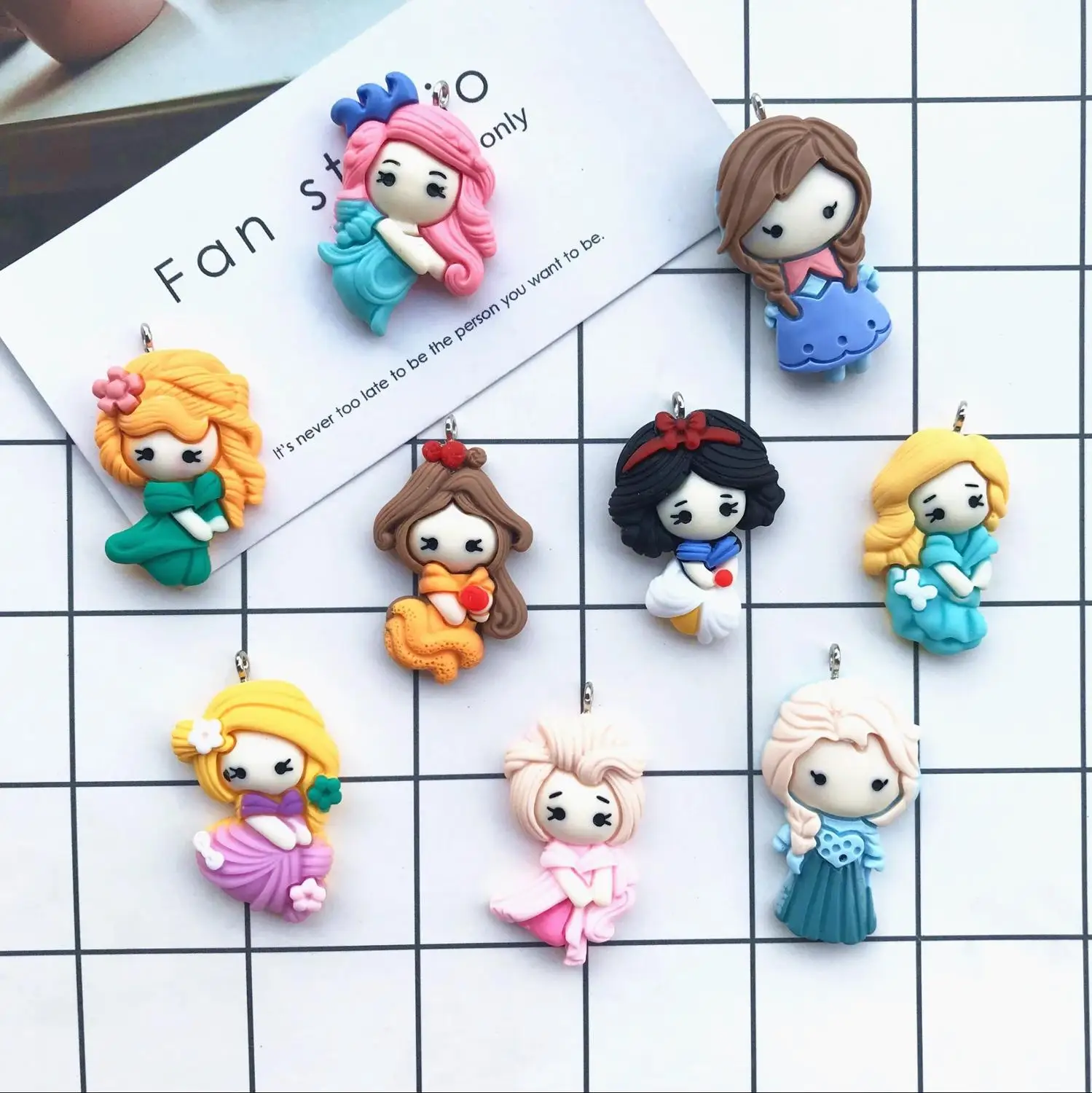 10 шт. Kawaii плоские пластмассовые Модные очарование принцессы для DIY украшения ожерелье серьги брелок ювелирных изделий