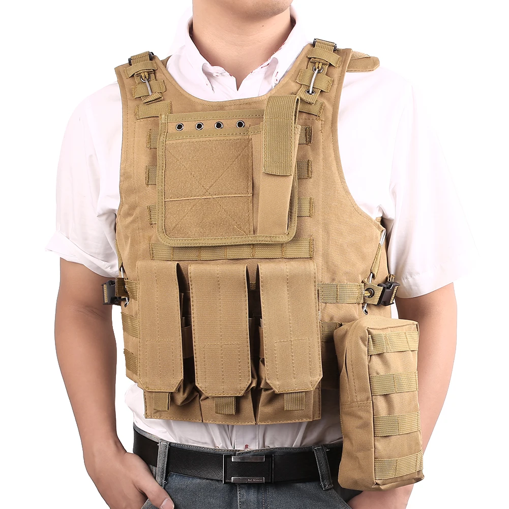 3Color Oxford Cloth Amphibious Tactical Military Combat Carrier Vest Vests