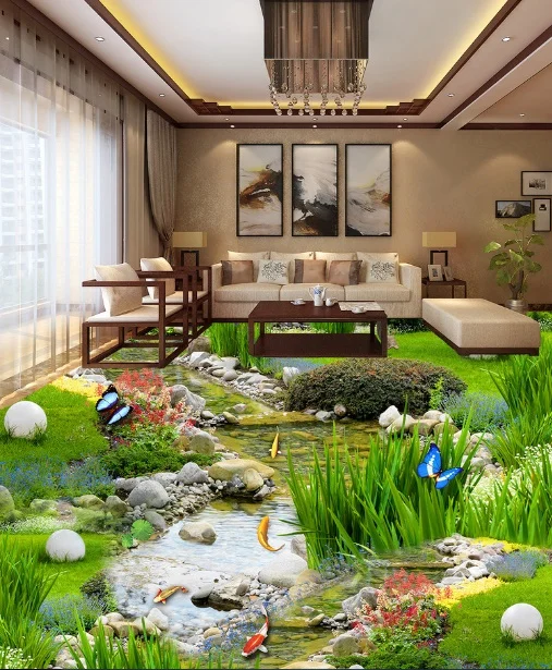 [Самоклеющиеся] 3D бабочки на траве 4545121 фотообои настенные наклейки