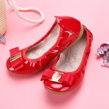 

2020 New Girls Sandals Princess Shoes Fashion Bow Leather Pearl Girls Shoes Breathable Comfortable Soft Dance Children Sandals