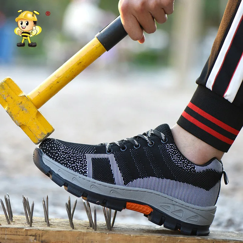 

Free shipping Work Safety Boot Men Steel Toe Safety Shoes Puncture-Proof Outdoor Sneakers Men shoes Indestructible Shoes Ryder