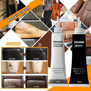 

Car Leather Seat Repair Cream Vinyl Repair Kit Leather Seat Sofa Coats Holes Scratch Cracks Rips Liquid Repair Tool 20ml