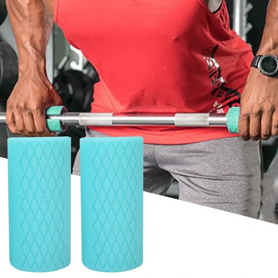 2 шт. гантели для тяжелой атлетики штанги синие ручки толстые ручки для защиты колодки оборудование для тяжелой атлетики