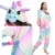 Зимняя фланелевая семейная подходящая пижама для детей и Взрослых Kigurumi Unicorn Пижамы Пижамы Мальчики Девочки Домашняя Одежда Unicorn