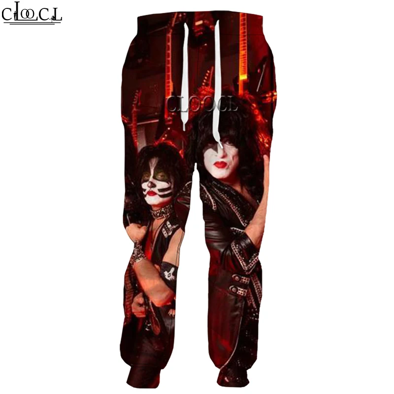 

HX Newest Rock Metal Kiss Band 3D Print Men Women Pants Unisex Casual Hip Hop Sweatpants Harajuku Trousers Drop Shipping